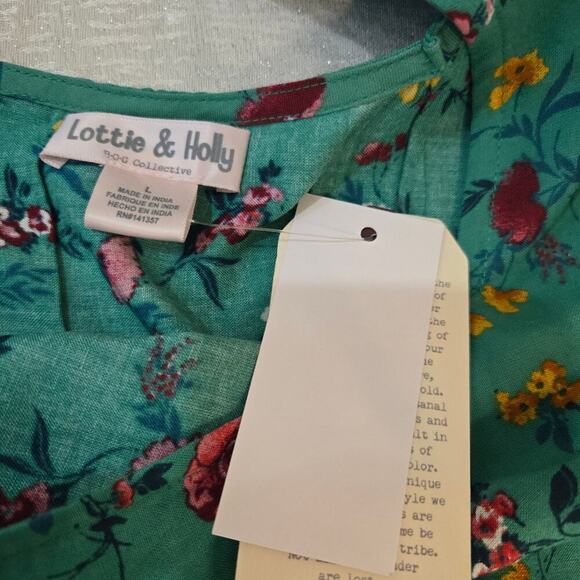 Lottie & Holly ruffle tier dress Sz Large garden Girl Summer Picnic Cottagecore - Picture 6 of 10